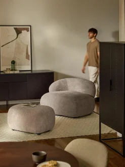 Loungesessel Alba aus Teddy-Bouclé