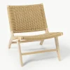 Loungesessel Ira mit Rattangeflecht aus Eschenholz