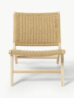 Loungesessel Ira mit Rattangeflecht aus Eschenholz