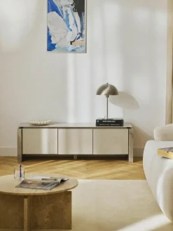 Lowboard Bruce aus Marmor und Metall