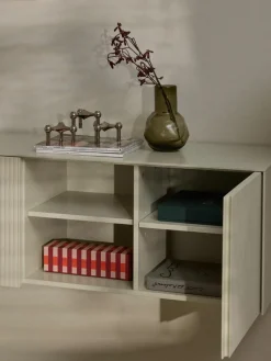 Lowboard Shea mit geriffelter Front