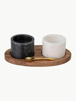 Marmor-Aufbewahrungsdosen Florio, 4er-Set