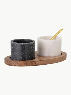 Marmor-Aufbewahrungsdosen Florio, 4er-Set