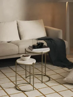 Marmor-Beistelltische Ella, 2er-Set