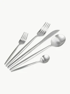 Matt gebürstetes Besteck-Set Shimmer, in verschiedenen Setgrößen