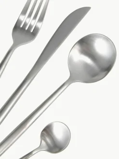 Matt gebürstetes Besteck-Set Shimmer, in verschiedenen Setgrößen