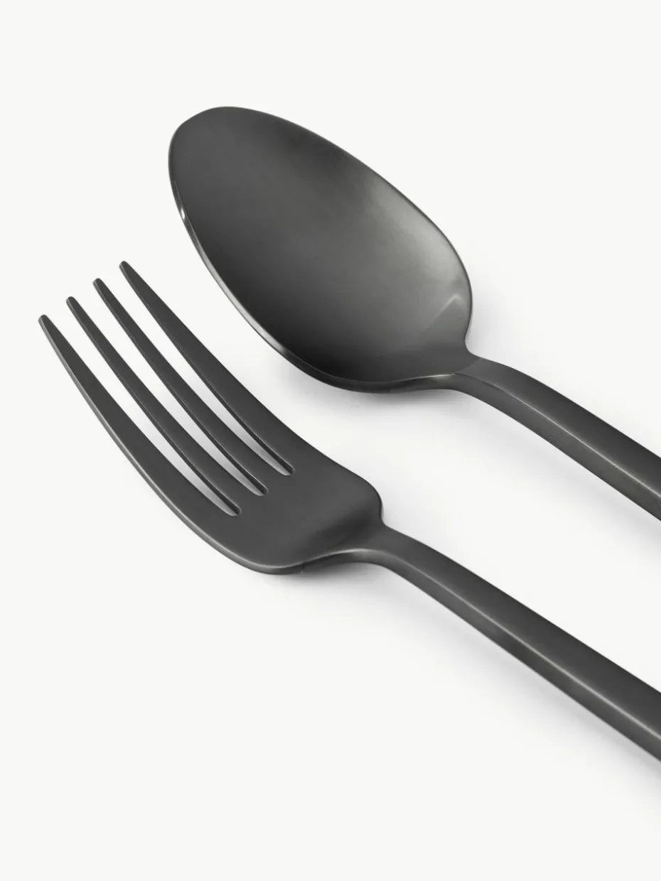 Matt gebürstetes Besteck-Set Shine, in verschiedenen Setgrößen