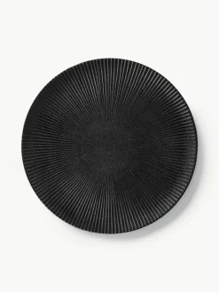 Matter Speiseteller Neri mit Rillenstruktur