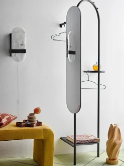 Metall-Garderobe Belen mit verstellbarem Spiegel