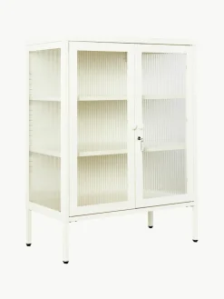 Metall-Vitrine The Mixer mit geriffeltem Glas