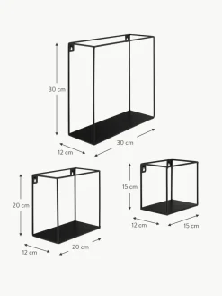 Mini Wandregale Nils, 3er-Set
