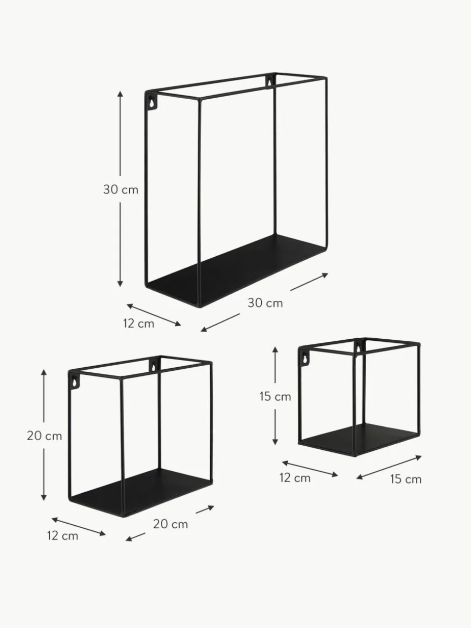 Mini Wandregale Nils, 3er-Set