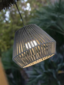 Mobile Outdoor LED-Pendelleuchte Conta, dimmbar