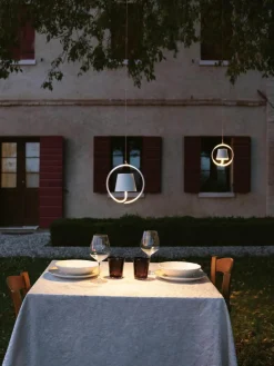 Mobile Outdoor LED-Pendelleuchte Poldina, dimmbar