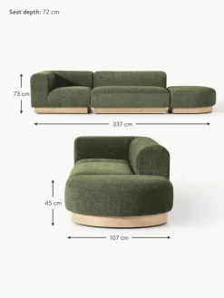 Modulare Ottomane Natalie aus Teddy-Bouclé