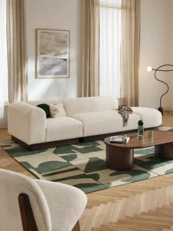 Modulare Ottomane Natalie aus Teddy-Bouclé