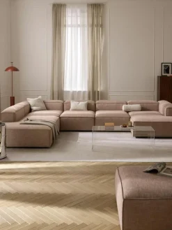 Modulare Wohnlandschaft Lennon aus Leinen-Mix