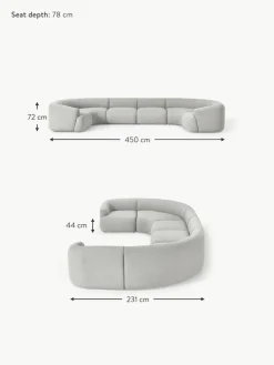 Modulare XL Bouclé-Wohnlandschaft Sofia