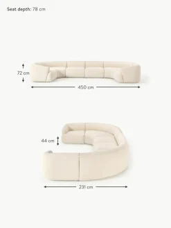 Modulare XL Bouclé-Wohnlandschaft Sofia