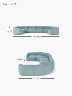 Modulare XL Bouclé-Wohnlandschaft Sofia