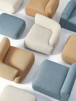 Modulare XL Bouclé-Wohnlandschaft Sofia