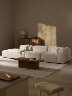 Modulare XL-Ottomane Lennon aus Leinen-Mix