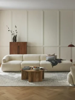 Modulare XL-Ottomane Sofia aus Teddy