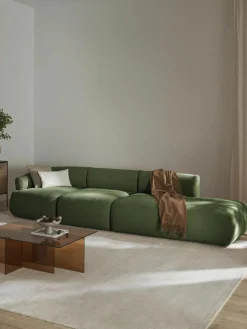 Modulare XL-Ottomane Sofia aus Bouclé