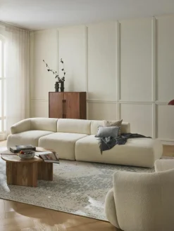 Modulare XL-Ottomane Sofia aus Teddy