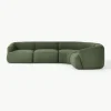 Modulares Bouclé-Ecksofa Sofia (4-Sitzer)