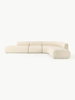 Modulares Bouclé-Ecksofa Sofia (4-Sitzer)