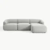 Modulares Bouclé-Ecksofa Sofia (3-Sitzer)