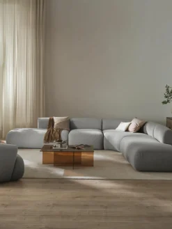 Modulares Bouclé-Ecksofa Sofia (4-Sitzer)