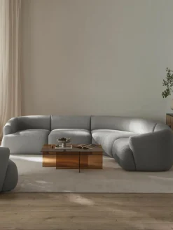 Modulares Bouclé-Ecksofa Sofia (4-Sitzer)