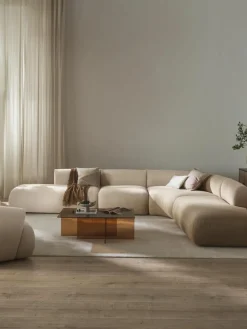 Modulares Bouclé-Ecksofa Sofia (4-Sitzer)