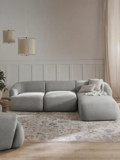 Modulares Bouclé-Ecksofa Sofia (3-Sitzer)