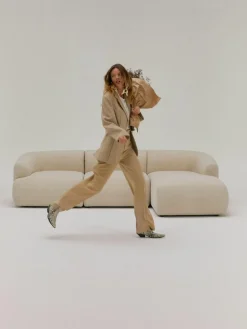 Modulares Bouclé-Ecksofa Sofia (3-Sitzer)