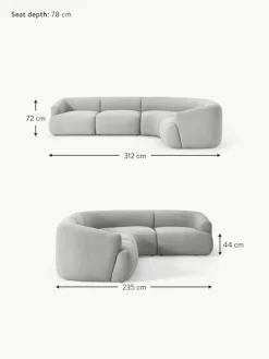 Modulares Bouclé-Ecksofa Sofia (4-Sitzer)