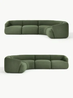 Modulares Bouclé-Ecksofa Sofia (4-Sitzer)