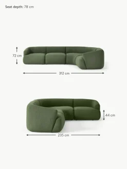 Modulares Bouclé-Ecksofa Sofia (4-Sitzer)