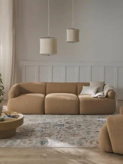 Modulares Bouclé-Sofa Sofia (3-Sitzer)