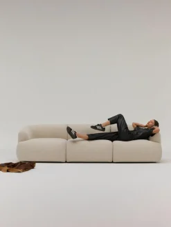 Modulares Bouclé-Sofa Sofia (3-Sitzer)