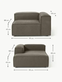 Modulares Ecksofa Lennon aus Bouclé