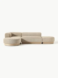Modulares Ecksofa Natalie aus Teddy-Bouclé