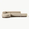 Modulares Ecksofa Natalie aus Teddy-Bouclé