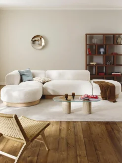 Modulares Ecksofa Natalie aus Teddy-Bouclé