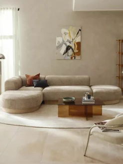 Modulares Ecksofa Natalie aus Teddy-Bouclé