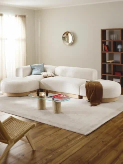 Modulares Ecksofa Natalie aus Teddy-Bouclé