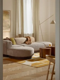 Modulares Ecksofa Natalie aus Teddy-Bouclé