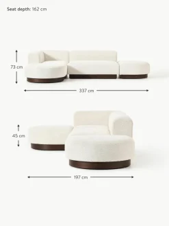 Modulares Ecksofa Natalie aus Teddy-Bouclé